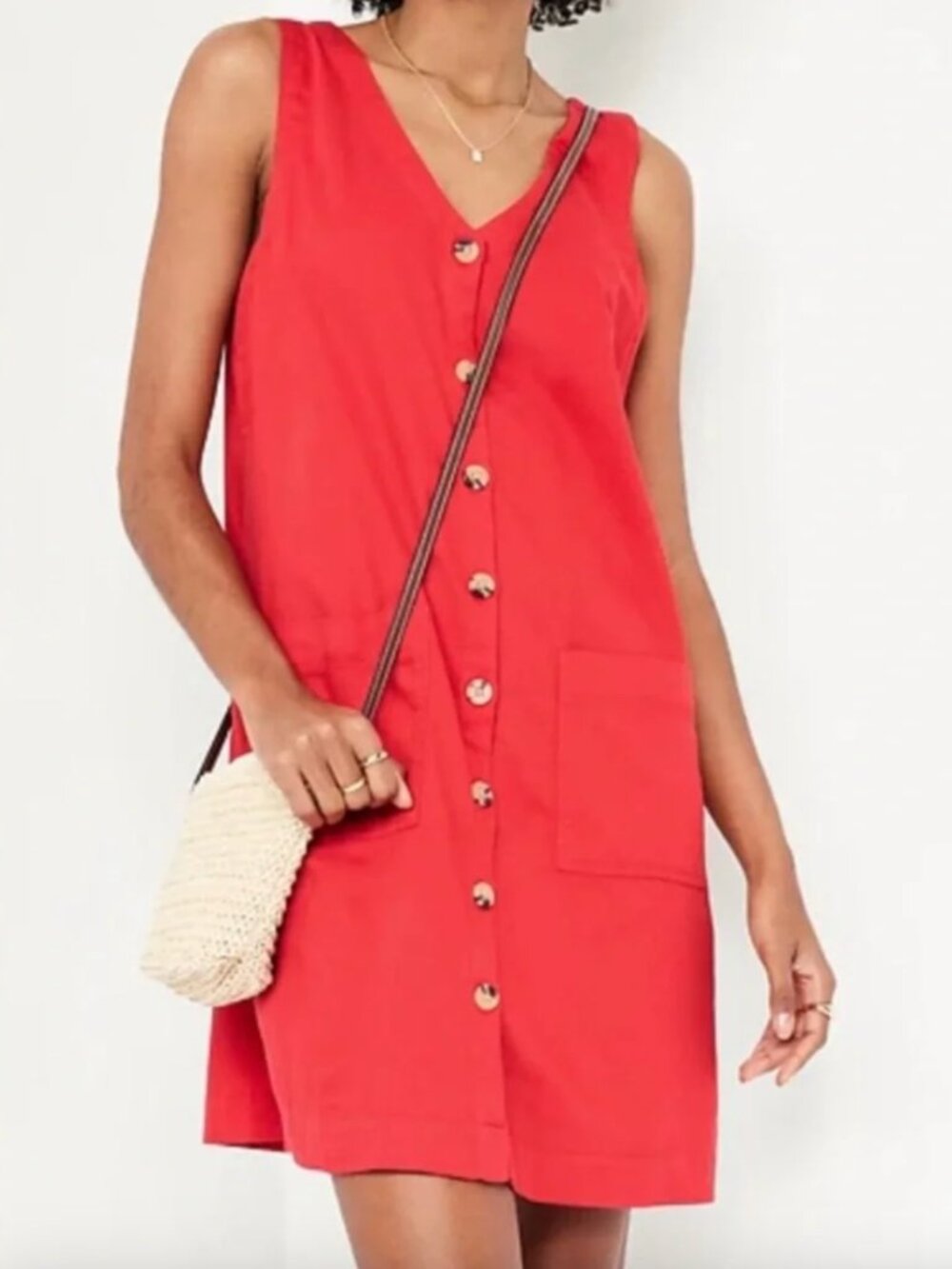 Old Navy cotton button down dress with pockets - Picture 4 of 4